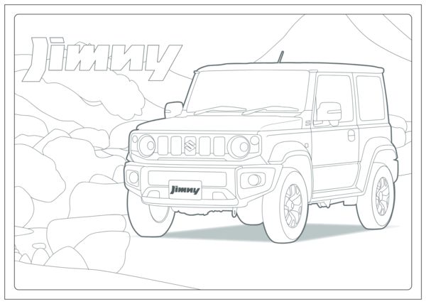 Jimny Colouring Page