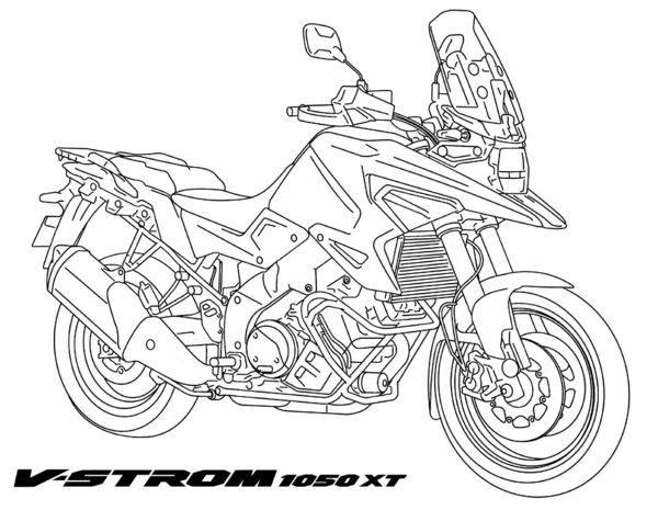 V-Strom1050 Colouring Page