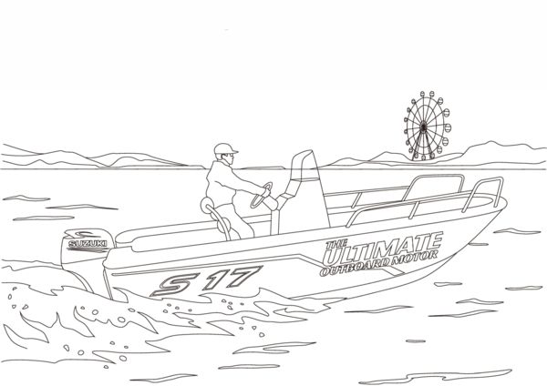 The Ultimate Outboard Colouring Page